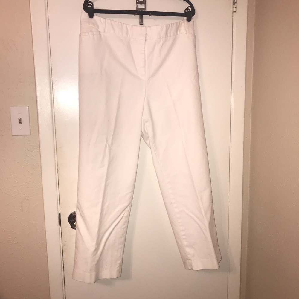 Lane Bryant White Cotton trousers plus size 26